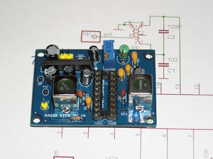TDA7000:ダイレクトコンバージョン受信機。 2枚で1set。上級向け自作用基板 P,C,B 。RK-159。