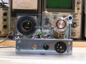 ガンガン鳴る　6AW8 真空管ラジオ基板(レフレックス＋再生）　　p.c.b : RK-183