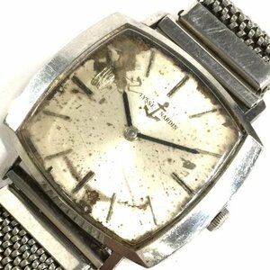 送料360円 1円 ユリス ナルダン 腕時計 スクエア SS 2針 手巻き メンズ 社外ベルト 稼働 ULYSSE NARDIN 同梱NG