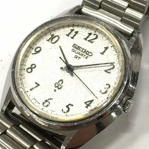 セイコー 腕時計 38-7030 ラウンド 白文字盤 シルバーカラー 3針 クォーツ メンズ 社外ベルト SEIKO QS113-20