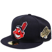 限定品 MLB Cleveland Indians クリーブランド インディアンス 野球帽子 NEWERA ニューエラ キャップ150_画像1