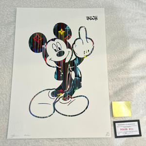 DEATH NYC ミッキーマウス ルイヴィトン LOUISVUITTON ディズニー 世界限定100枚 ポップアート アートポスター 現代アート KAWS Banksy