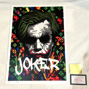 世界限定100枚 DEATH NYC ジョーカー JOKER ヴィトン VUITTON バットマン MARVEL LV ポップアート アートポスター 現代アート KAWS Banksy