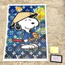 世界限定100枚 DEATH NYC スヌーピー SNOOPY ヴィトン LOUISVUITTON ゴッホ ポップアート PEANUTS アートポスター 現代アート KAWS Banksy_画像1