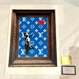 DEATH NYC Banksy バンクシー「風船と少女」ルイヴィトン LOUISVUITTON 世界限定100枚 ポップアート アートポスター 現代アート KAWS