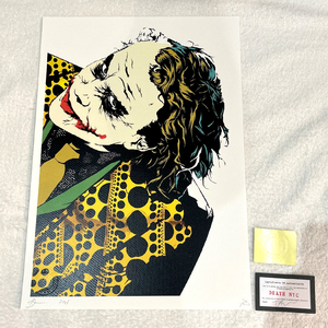 世界限定100枚 DEATH NYC ジョーカー JOKER 草間彌生 かぼちゃ バットマン BATMAN ポップアート アートポスター 現代アート KAWS Banksy