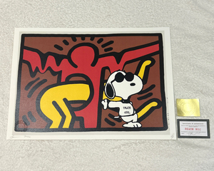 世界限定100枚 DEATH NYC スヌーピー SNOOPY キース・ヘリング Keith Haring ポップアート PEANUTS アートポスター 現代アート KAWS Banksy