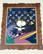 DEATH NYC スヌーピー SNOOPY ルイヴィトン LOUISVUITTON 海 世界限定100枚 ポップアート PEANUTS アートポスター 現代アート KAWS Banksy_画像3