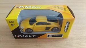 RMZ CITY（Audi R8 Coup アウディR8クーペ イエロー）ミニカー DIE CAST JUNIOR COLLECTION ダイキャスト製 トミカサイズ【新品】