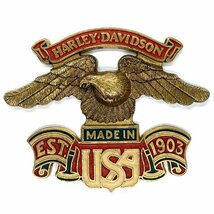 ハーレー・ダビッドソン イーグル ビンテージ メタル デカール HARLEY-DAVIDSON Eagle Vintage Metal Decal ハーレーダビッドソン_画像1