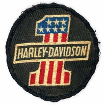 ハーレー・ダビッドソン ナンバーワン ビンテージ パッチ Harley Davidson #1 Vintage Patch バイカー HARLEY-DAVIDSON AMF Biker No1_画像1