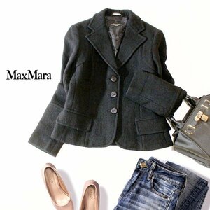 ☆☆ 美品 MaxMara マックスマーラ WEEKEND ☆☆ ウール100％ 大人可愛い 起毛ジャケット 36号 S 秋 冬 23C11