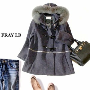 ☆☆ 美品 FRAY I.D フレイアイディー ☆☆ 4Way フォックスファー ウール ダッフルコート 0 秋 冬 23D11