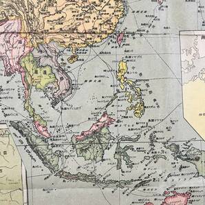 ●古地図●『列強大戦争地図』1舗 大正3年 第一次世界大戦 朝鮮 中国 ヨーロッパ 世界地図●戦前 古書 歴史資料の画像9