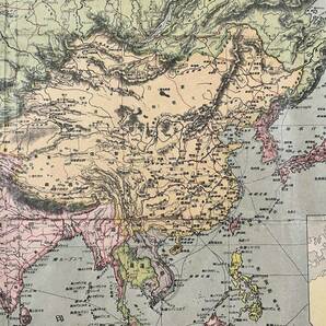 ●古地図●『列強大戦争地図』1舗 大正3年 第一次世界大戦 朝鮮 中国 ヨーロッパ 世界地図●戦前 古書 歴史資料の画像6