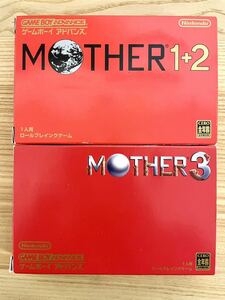 【限定即決】マザー2種 MOTHER（1＋2&3） 任天堂 AGB-P-A2（３）UJ 箱‐取説‐別紙あり N.2414 ゲームボーイ アドバンス レア レトロ