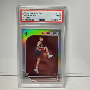 【 PSA 9 】 Tyler Herro /199 RC ルーキーカード Silver Holo 2019-20 NBA Panini Hoops