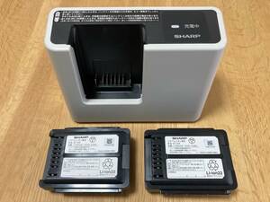 【USED】SHARP シャープ コードレス掃除機用 充電器 YS‐03＆バッテリー2個＆紙パック3枚