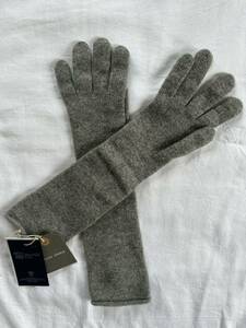 ジョンストンズ カシミヤ　手袋　グレー　新品　ロング　国内正規品　PLAIN