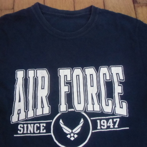 F-13 ミリタリー サバゲー コンバット アメカジ トレーニングシャツ 米軍放出品 AIR FORCE アンダー Tシャツ 紺 送料198円の画像2
