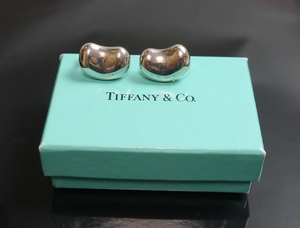  первоклассный товар Tiffany серьги beans бобы серебряный 925 Large довольно большой Vintage 