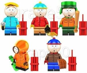 LEGO -Стиль ★ South Park: Главный герой 5 Set ★ South Park ★ Мини -фигура: LEGO Compatible / Lego Custom