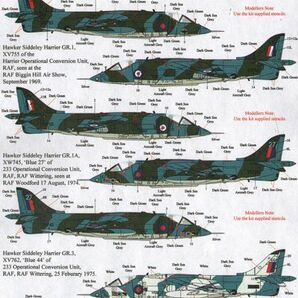 1/72 エクストラデカール Xtradecal X72181 BAe Harrier GR.1の画像3