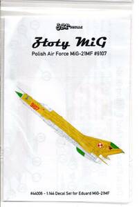 1/144　JBｒデカール　JBr Decals　44006 Zloty MiG