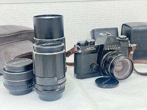 1円スタート PENTAX ペンタックス ES 一眼 フィルム カメラ＋レンズ ストロボ takumar 35mm f3.5 200mm f4 135mm f3.5 50mm f1.4 セット