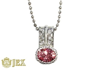 Pink Sapphire Pt900 850ピンクサファイヤ ダイヤペンダント NO.127877