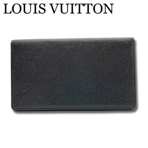 LOUIS VUITTON ルイヴィトン タイガ ポルトシェキエ カルトクレディ M30412 二つ折り 長財布 ブラック レザー