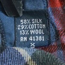 ラルフローレン Ralph Lauren　シルクシャツ BDシャツ CUSTOM FIT　赤 チェック柄 ウール ビンテージ ヴィンテージ RRL ポロ POLO 古着_画像4