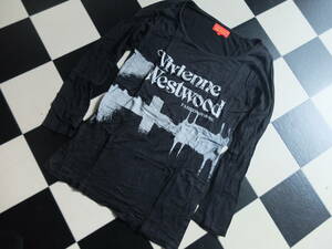 Vivienne Westwood 　ロゴプリント　ロングシャツ ロンT　イタリア製 red label 長袖 rock ロック 古着 ビンテージ nana パンク punk