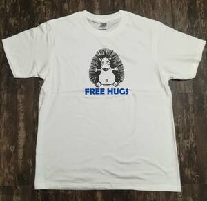 FREEHUGS・フリーハグ・Tシャツ・白・半袖・L