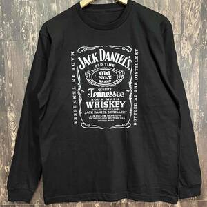 JACK DANIELS・ジャックダニエル・ウイスキー・黒・長袖・L