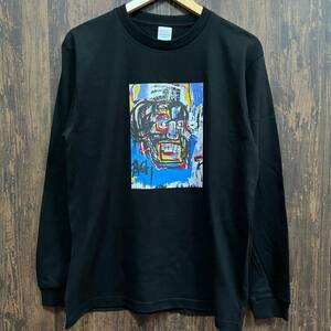 Basquiat・バスキア・Untitled・ポップアート・ロングTシャツ・黒・XL