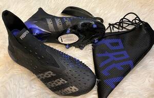 《激レア即決/プレミアムモデル/紐なし》adidas　プレデター フリーク +FG27.5cm《黒青》