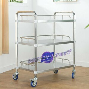  movement type medical care for Toro Lee, with casters . brake possibility, lock possible wheel attaching stainless steel steel mobile medical care Cart, times . car L 3 layer basis board 