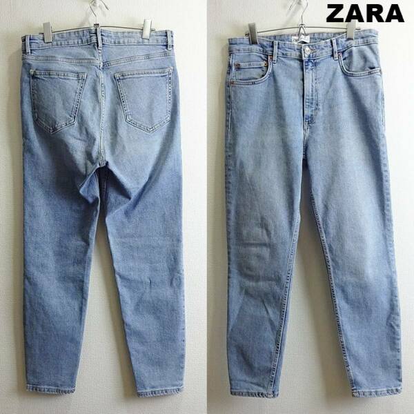 即決★ 送料無★ ZARA　アンクルスーパースキニーデニム　W80cm　ストレッチ　ハイウエスト　淡青　Sz.32　ザラ　G622