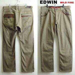  prompt decision * carriage less * big size * Edwin WILDFIRE EGF503 W98cm flap strut stretch protection against cold . manner Denim beige G504