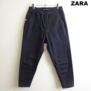 即決★ 送料無★ ZARA MAN　テーパードスウェットパンツ　【S】　ストレッチ　ブラック　トルコ製　ザラ　G593