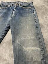 60s LEVIS 501 BIGE （ビッグE）足長R 雰囲気抜群のダメージリペアヴィンテージ ビンテージ オリジナル赤耳66前期後期501xxタイプWネーム_画像2