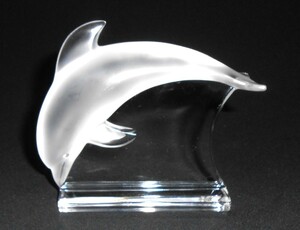 LALIOUE ラリック イルカ オブジェ 高さ約10.4cm 置物 ドルフィン dolphin 工芸ガラス