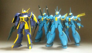 機甲戦記ドラグナー　ドラグナーセット2　ドラグナー　ファルゲン　ゲルフ　ガンプラ　完成品　旧キット　改造　塗装済み　