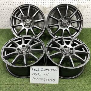 1（S0467）☆札幌発☆A-tech / エーテック / SCHNEIDER / シュナイダー / 17×7J / +38 / 5H / 114.3 ☆ハリアー・フーガ等に