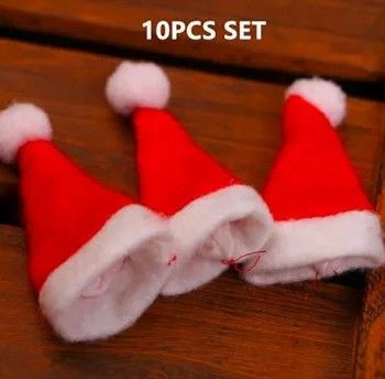 ☆クリスマス ミニサンタキャップ ☆10個 サンタ ハットディスプレイ サンタ
