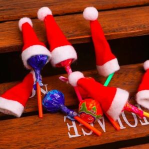 ☆クリスマス ミニサンタキャップ ☆10個 サンタ ハットディスプレイ サンタ