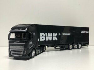 burago 1/43 VOLVO FH16 Globetrotter 750 XXL トレーラー　マットブラック　LB　ブラーゴ　ボルボ　日本未発売