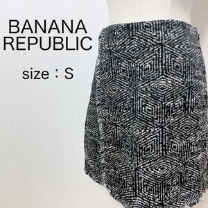 BANANA REPUBLIC バナナリパブリック ラップ風ツイードスカート カジュアル レディース 大人女子 サイドジップ カットオフ 高級感 2-14