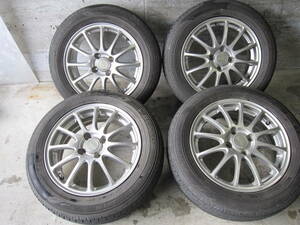 アクア /フィットなど 175/65R15 2021年製 ダンロップ デジタイヤ EC202 + BSアルミ 15×5.5J（+45）PCD100 4H　4本セット